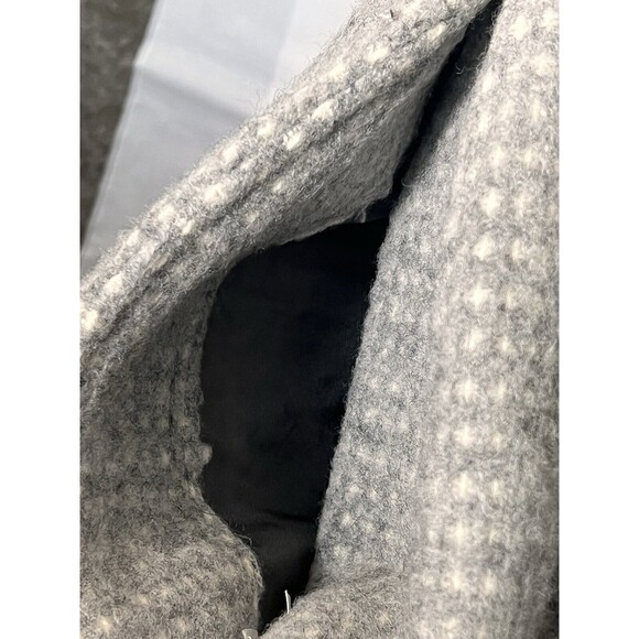 GRAYDN Sweater Coat Waffled Wool Blend Gray M Pockets Loops MADE IN USA - Picture 7 of 7